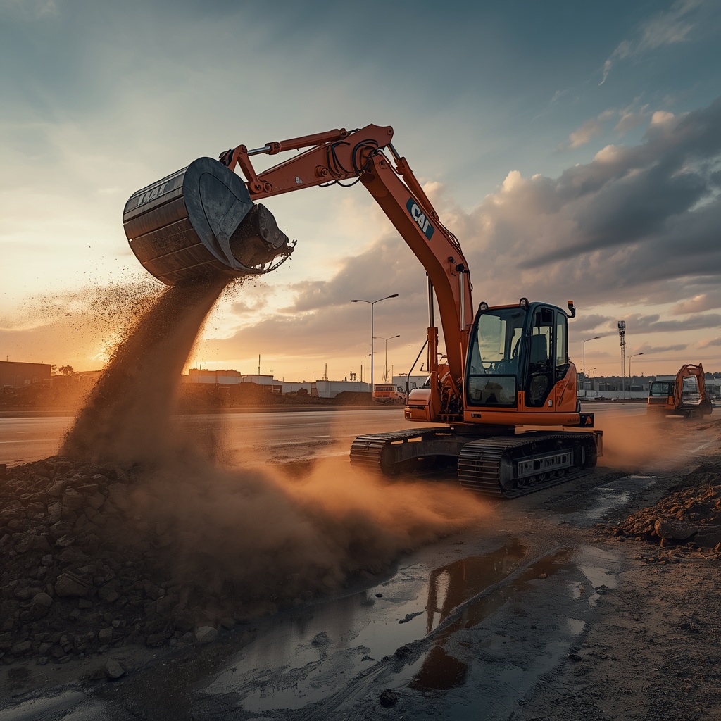 Hydraulic excavator for heavy excavation projects