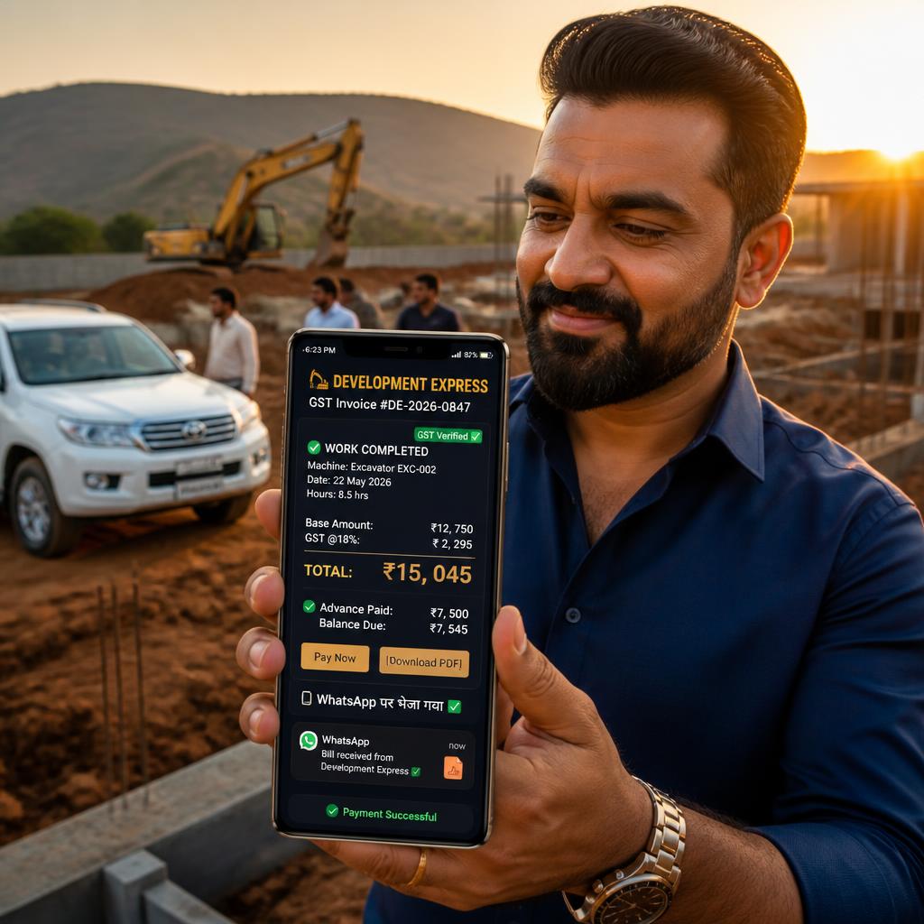 GST invoice and payment on Development Express